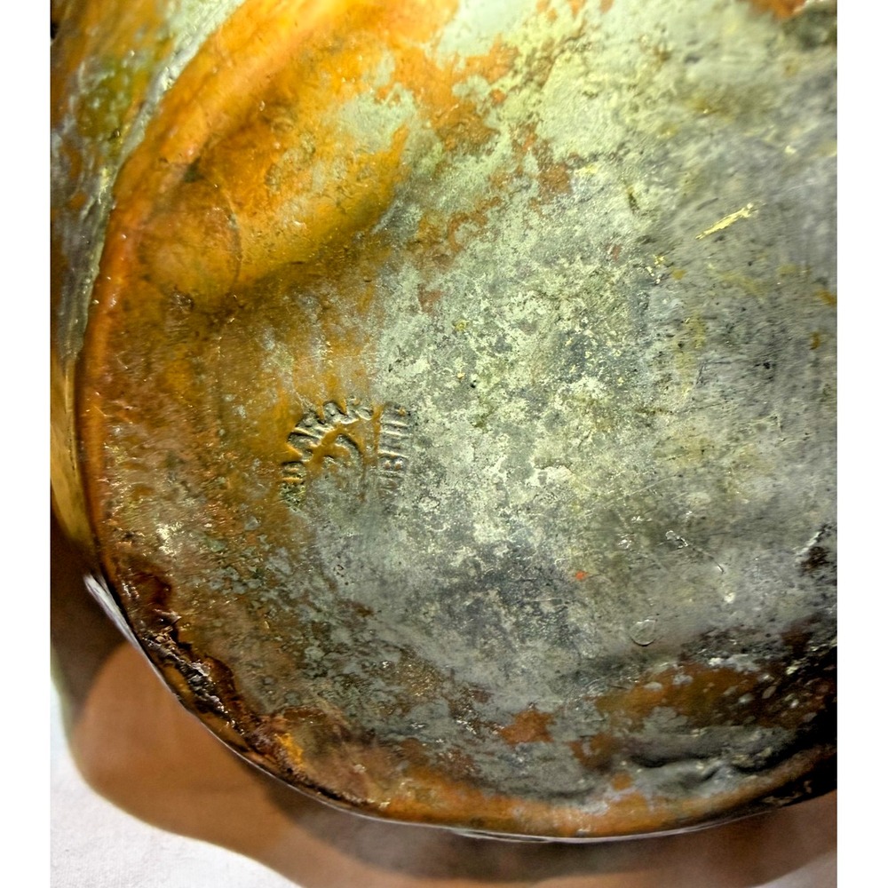 Vintage 1960s United Arab Republic Hand Hammered Tinned Copper Ewer Pitcher UAR - Picture 11 of 11